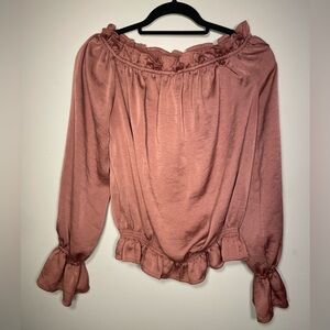 Express Off Shoulder Long Sleeve Blouse